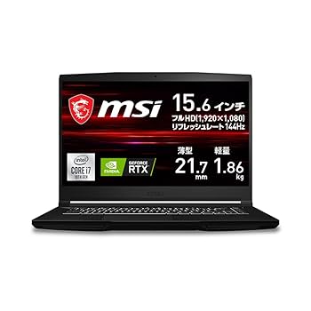 新品  RTX3050Ti搭載 MSI GF63 Thin ゲーミング Amazon.com: MSI GF63 Thin Gaming Laptop, 15.6